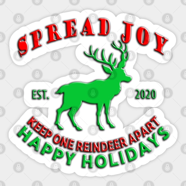 Keep One Reindeer Apart Sticker by Shawnsonart